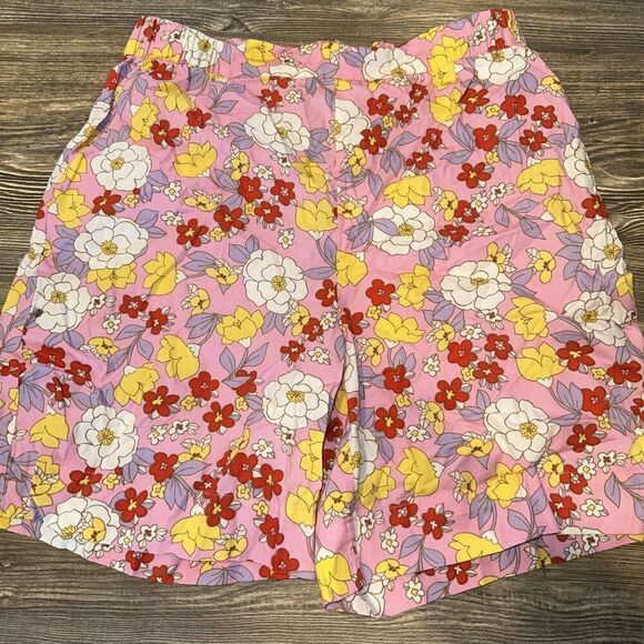 VERO MODA Taya Floral Cotton Shorts In Prism Pink ~ 100% Cotton. Size Medium. 12 - Picture 3 of 12